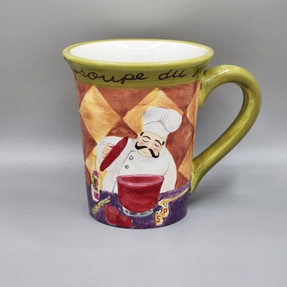 Certified International  Large Cup Mug Jennifer Brinley Chef Cooking 16 oz - Picture 1 of 8